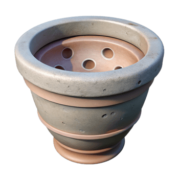 dramatic artistic Flower Pot Drainage Holes Bottom View Isolated detailed png