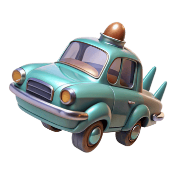 stunning rustic Flying Car Concept Illustration Isolated Transparent Background professional png