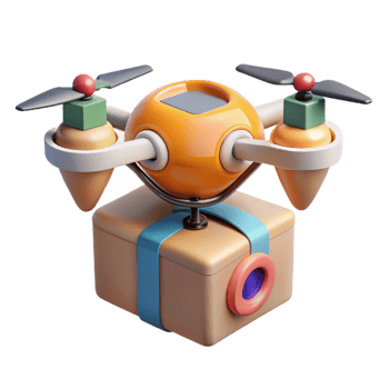 magnificent traditional Flying Drone Delivery Service Transparent genuine png