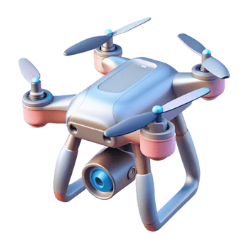 magnificent contemporary Flying Drone with Camera and Gimbal Stabilizer Transparent Cutout authentic png