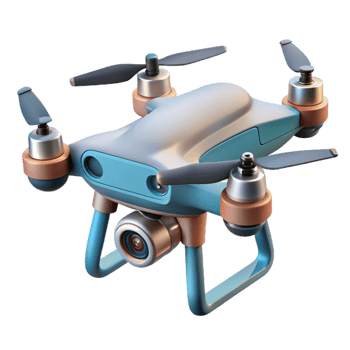 stunning vintage Flying Drone with Camera and Gimbal Stabilizer Transparent Cutout original png