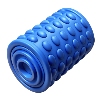 serene minimalist Foam Roller Blue Dense Isolated Element 4K png