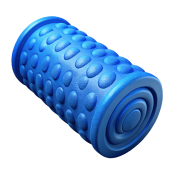 beautiful minimalist Foam Roller Blue Textured Isolated professional png