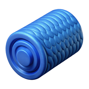 beautiful traditional Foam Roller Blue Textured Isolated authentic png