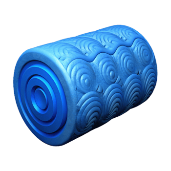 impressive rustic Foam Roller Blue Textured Isolated professional png