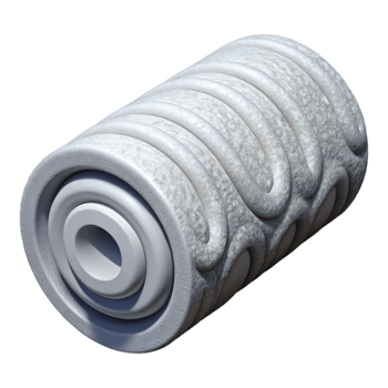 impressive minimalist Foam Roller White Textured Isolated Element high resolution png