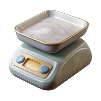 magnificent abstract Food Scale Digital White Isolated Transparent Background 4K png