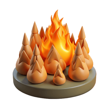 wonderful creative Forest Fire Orange Flames Cutout genuine png