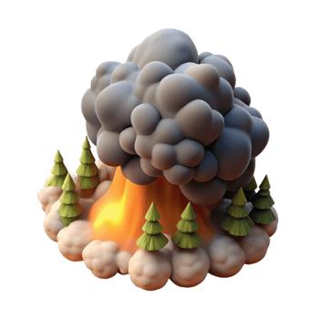 extraordinary contemporary Forest Fire Smoke Plume Isolated professional png