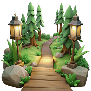serene vintage Forest Path Leading to Light Transparent Background 4K png
