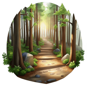 magnificent traditional Forest Path with Sunlight Transparent Background original png