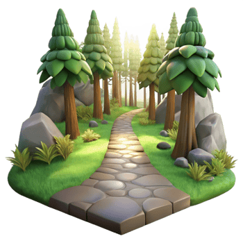 extraordinary traditional Forest Path with Sunlight Transparent Background high quality png