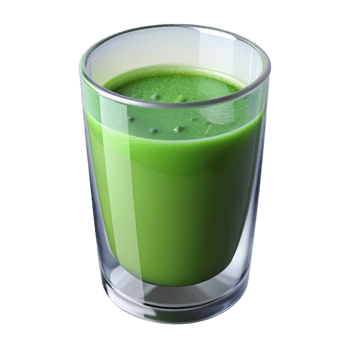 dramatic traditional Fresh Green Juice in Glass Front View Transparent high quality png