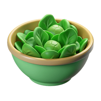 dramatic artistic Fresh Green Salad Cutout Isolated on Transparent Background professional png