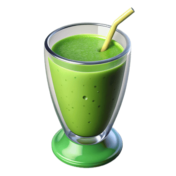 serene creative Fresh Green Smoothie in Glass Isolated Cutout high quality png