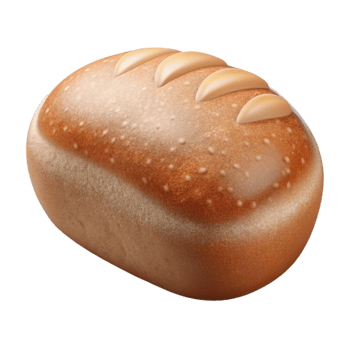 extraordinary abstract Freshly Baked Bread Loaf Isolated Rustic Style detailed png