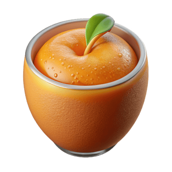 elegant artistic Freshly Squeezed Orange Juice Isolated premium png