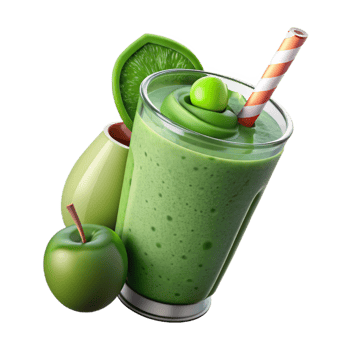 beautiful creative Fruit Smoothie Green Blend Healthy Ingredients Transparent Background original png