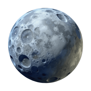 serene traditional Full Moon in Night Sky Cutout premium png