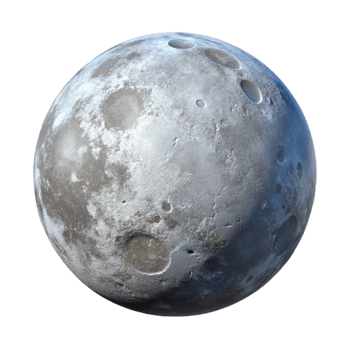 serene abstract Full Moon Phase Isolated on Transparent Background genuine png