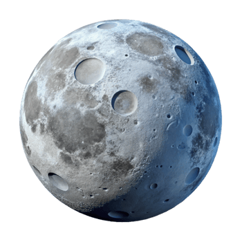 wonderful rustic Full Moon Cutout with Craters Transparent Background premium png
