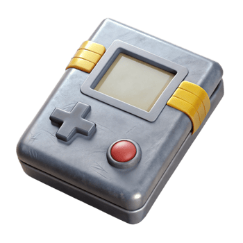 elegant rustic Game Cartridge Gray Plastic Top View Transparent Background original png