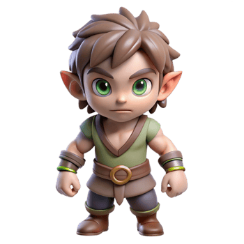 extraordinary abstract Game Character Sprite Idle Pose Isolated professional png