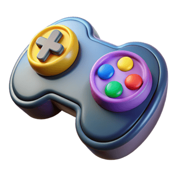 vibrant artistic Game Controller Buttons Multicolored Top View Cutout high resolution png