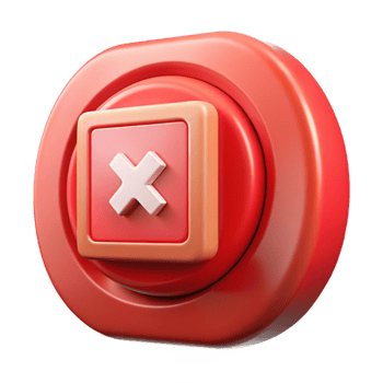 elegant rustic Game Exit Button Red Color Isolated 4K png
