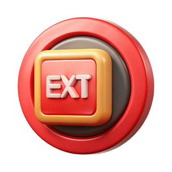 stunning vintage Game Exit Button Red Color Isolated high quality png