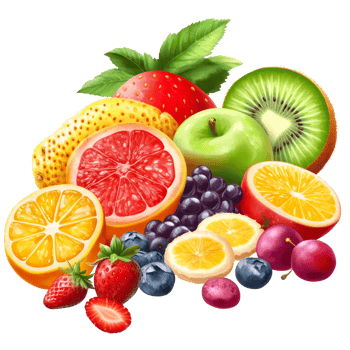 Fresh assortment of colorful fruits on a clear background showcasing healthy eating and natures bounty, Guava fruit isolated on ransparent transparent background png