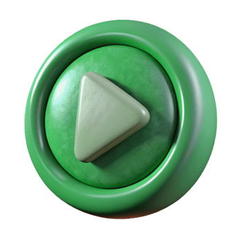 elegant minimalist Game Play Button Green Color Cutout high resolution png
