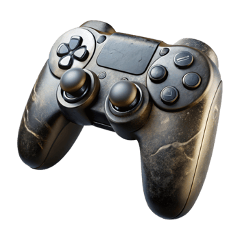 elegant vintage Gaming Controller Black Isolated Transparent Element exclusive png