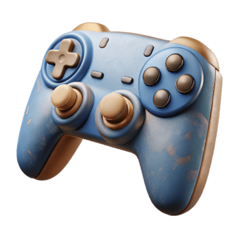 impressive abstract Gaming Controller with Analog Sticks Cutout high quality png