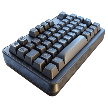 beautiful rustic Gaming Keyboard Mechanical Black Isolated on Transparent Background detailed png