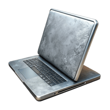 dramatic traditional Gaming Laptop Closed Silver Metal Finish Cutout original png