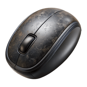 magnificent rustic Gaming Mouse Wireless Black Isolated high quality png