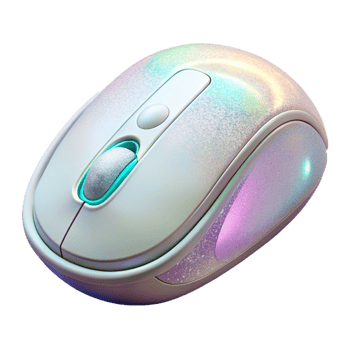 extraordinary traditional Gaming Mouse Wireless White with Rgb Lighting Cutout Element 4K png