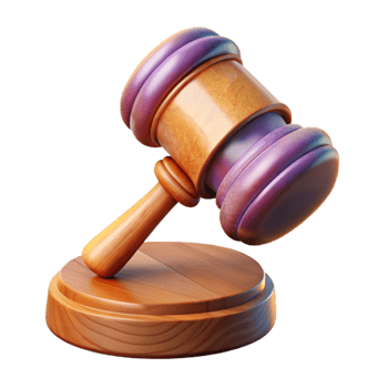 beautiful artistic Gavel Justice Symbol Cutout Transparent Background high quality png