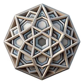 elegant minimalist Geometric Pattern Cutout Isolated on Transparent Background premium png