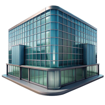 extraordinary classic Glass Facade Building Reflection Cityscape Transparent Background authentic png