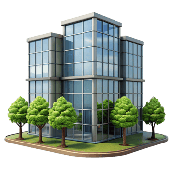 magnificent traditional Glass Facade Building Reflection Cityscape Transparent Background high resolution png