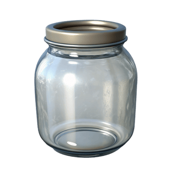 beautiful abstract Glass Jar Clear Empty Isolated professional png