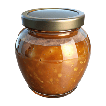 vibrant contemporary Glass Jar of Honey Cutout with Transparent Background detailed png