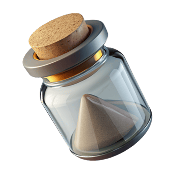 stunning artistic Glass Jar with Cork Lid Isolated Cutout original png