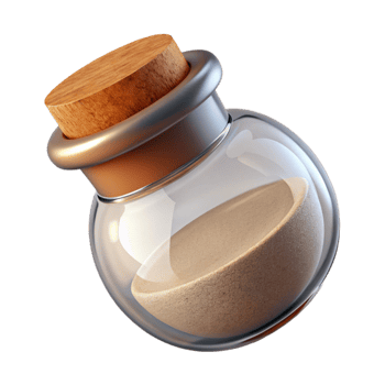 wonderful rustic Glass Jar with Cork Lid Isolated Cutout professional png