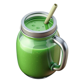 impressive minimalist Glass Jar with Green Leaves Cutout exclusive png