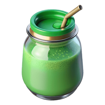impressive abstract Glass Jar with Green Leaves Cutout original png