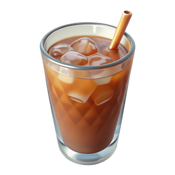 vibrant rustic Glass of Iced Tea Cutout Summer Beverage authentic png