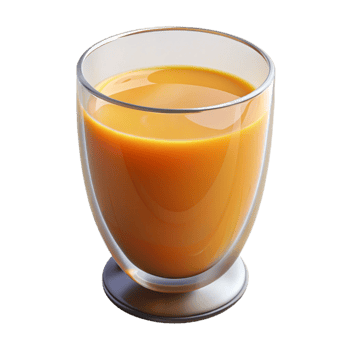 impressive contemporary Glass of Orange Juice Side View Isolated Element exclusive png